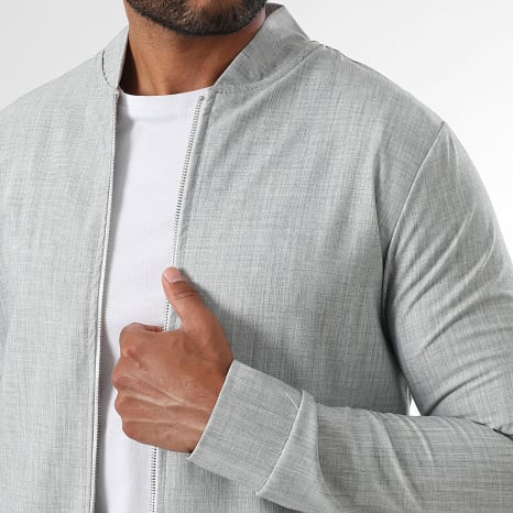 LBO - Veste Bomber Texturée 2138 Gris Chiné