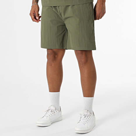 MTX - Ensemble Polo Manches Courtes Col Zippé Et Short 041 Vert Kaki