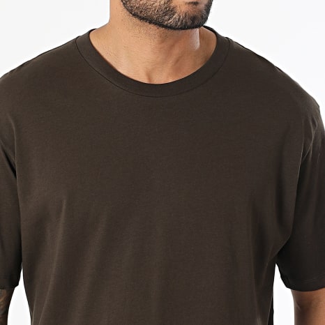 Jack And Jones - Lot De 5 Tee Shirts Loose Fit Hugo Blanc Noir Gris Marron Vert