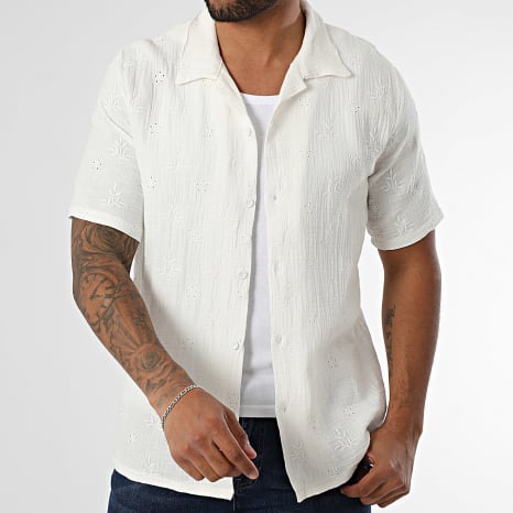 KZR - Chemise Manches Courtes Brodé 226 Blanc