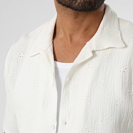 KZR - Chemise Manches Courtes Brodé 226 Blanc