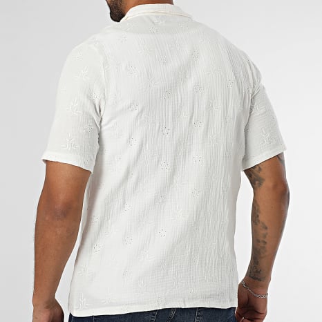 KZR - Chemise Manches Courtes Brodé 226 Blanc