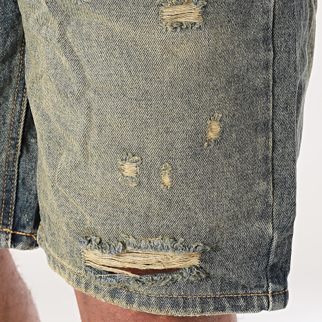 Uniplay - Short Jean 25B Bleu Denim Beige