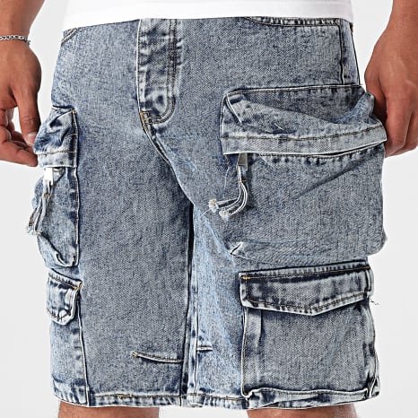 Uniplay - Jean 27B Blauwe Denim Cargo Korte Broek