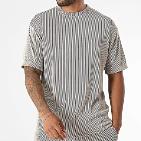 Uniplay - Geribd T-shirt en Jogging Short Set 189 Beige