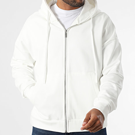 ADJ - Sweat Capuche Zippé Oversize 035 Blanc