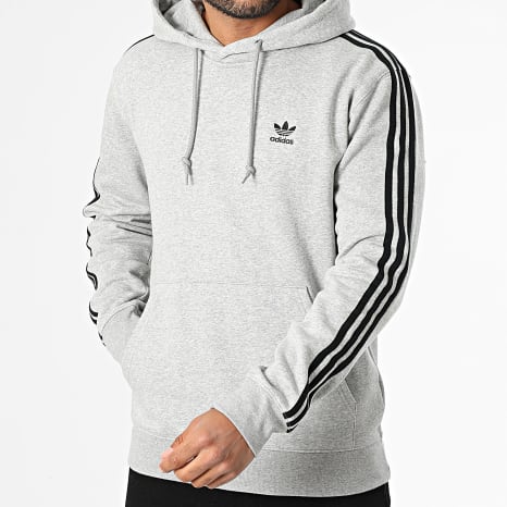 Adidas Originals - 3 Stripes Sudadera con capucha JY1376 Gris jaspeado