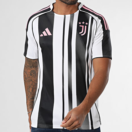 Adidas Sportswear - Juventus Soccer Jersey JJ4320 Black White Pink