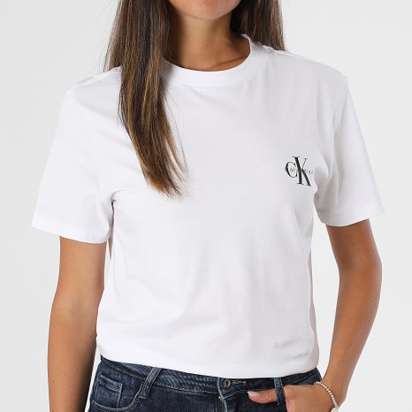 Calvin Klein - Lot De 2 Tee Shirts Femme 7C905 Blanc Noir