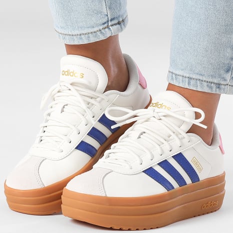 Adidas Performance - Zapatillas Mujer VL Court Bold JQ5643 Core White Semi Lucid Blue Bliss Pink Adidas Performance - Zapatillas Mujer VL Court Bold JQ5643 Core White Semi Lucid Blue Bliss Pink