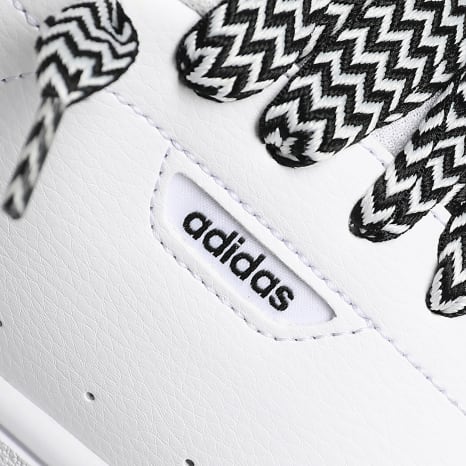Adidas Sportswear - Baskets Iconic Lifestyle White Black x Superlaced Gros Lacet Blanc Noir