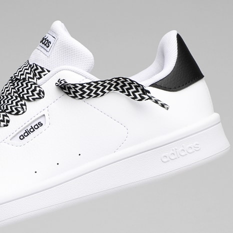 Adidas Sportswear - Baskets Iconic Lifestyle White Black x Superlaced Gros Lacet Blanc Noir
