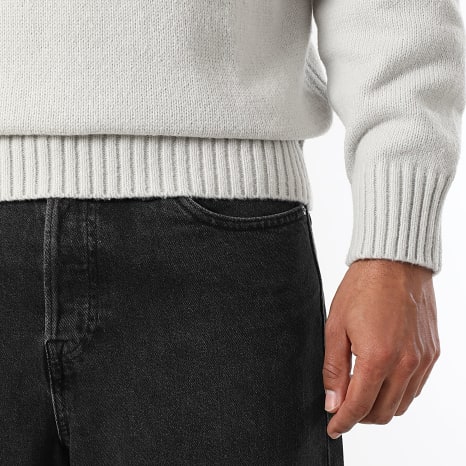 LBO - Premium Zachte 2078 Sweater met Ronde Hals Lichtgrijs