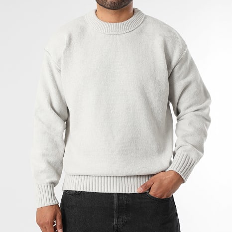 LBO - Premium Zachte 2078 Sweater met Ronde Hals Lichtgrijs