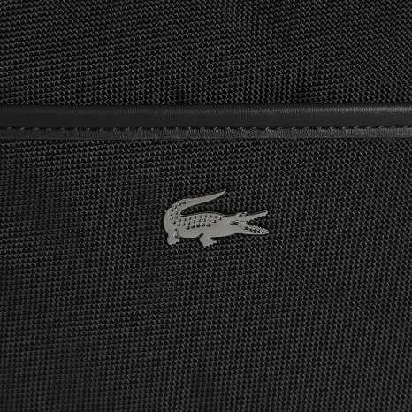 Lacoste - Bolso Logo Cocodrilo Metal Negro