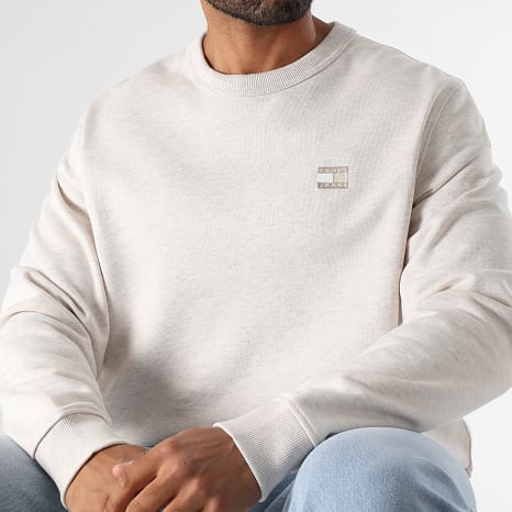Tommy Jeans - Sweat Crewneck Badge Crew 1921 Beige Chiné
