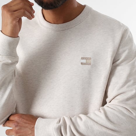 Tommy Jeans - Sweat Crewneck Badge Crew 1921 Beige Chiné