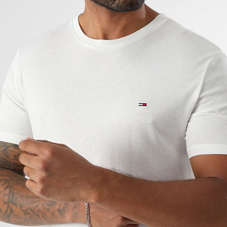 Tommy Jeans - Lot De 3 Tee Shirts Slim 1579 Bleu Blanc Bleu Marine Tommy Jeans - Lot De 3 Tee Shirts Slim 1579 Bleu Blanc Bleu Marine