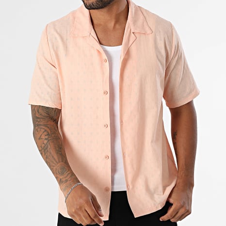 KZR - Chemise Manches Courtes Brodée 235 Rose
