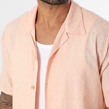 KZR - Chemise Manches Courtes Brodée 235 Rose