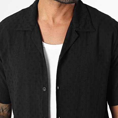 KZR - Chemise Manches Courtes Brodée 235 Noir