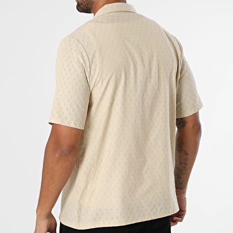 KZR - Chemise Manches Courtes Brodée 235 Beige