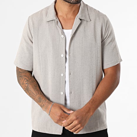KZR - Chemise Manches Courtes 222 Beige Chiné