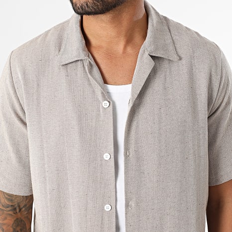 KZR - Chemise Manches Courtes 222 Beige Chiné