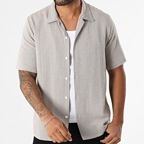 KZR - Chemise Manches Courtes 222 Beige Chiné