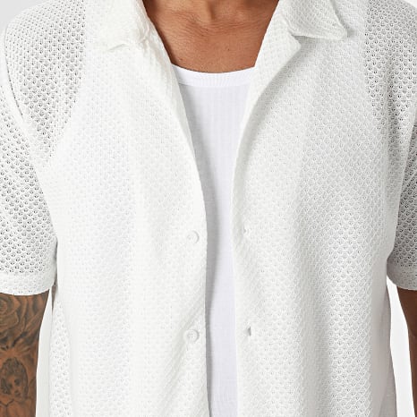 KZR - Chemise Manches Courtes Ajourée 218 Beige Clair
