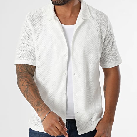 KZR - Chemise Manches Courtes Ajourée 218 Beige Clair