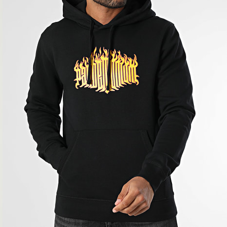 Vald - Sweat Capuche Flamme Noir