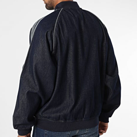 Adidas Originals - Veste Jean Zippée A Bandes SST JX6461 Bleu Brut