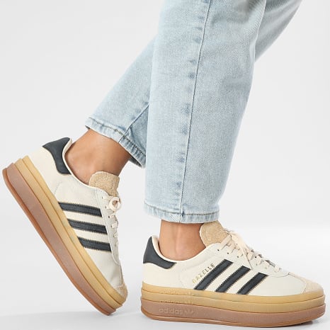 Adidas Originals - Gazelle Bold Mujer Zapatillas W JS3892 Crew Blanco Core Negro Arena Strata