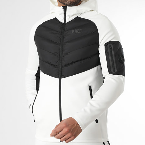Comme Des Loups - Turbo Wit Zwart Hooded Zip Jas en Joggingbroek Set