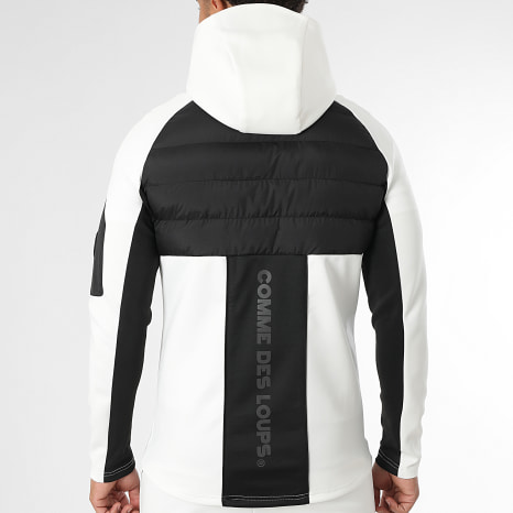 Comme Des Loups - Turbo Wit Zwart Hooded Zip Jas en Joggingbroek Set