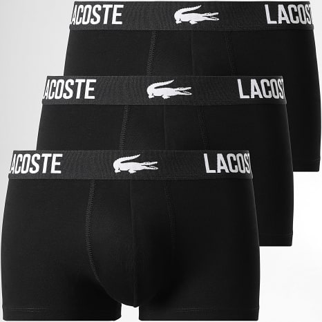 Lacoste - Lot De 3 Boxers Classic Noir
