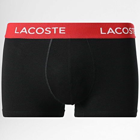 Lacoste - Lot De 5 Boxers Classic Noir Rouge Rose Orange Bleu Clair