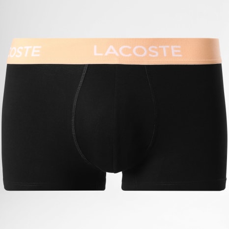 Lacoste - Lot De 5 Boxers Classic Noir Rouge Rose Orange Bleu Clair