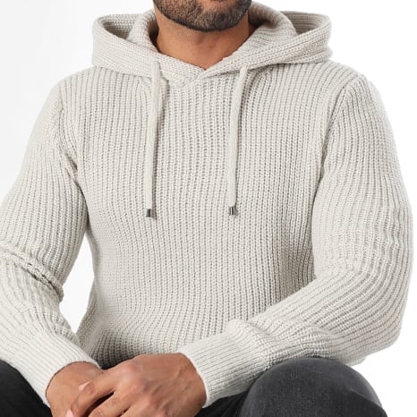 LBO - 2020 Large Mesh Hooded Sweater Light Grey
