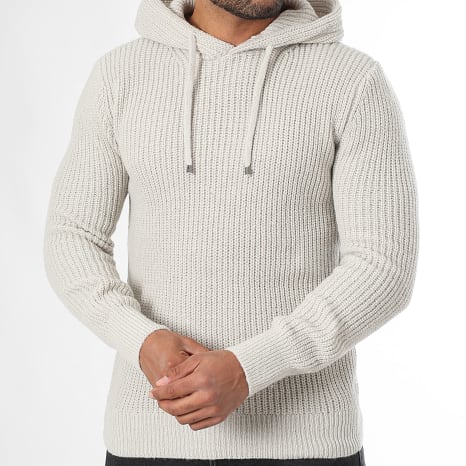 LBO - 2020 Large Mesh Hooded Sweater Light Grey