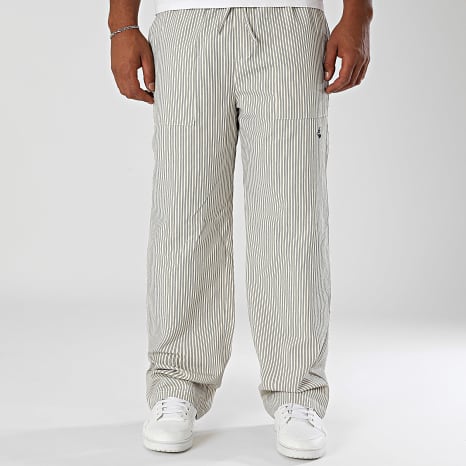 Sixth June - Pantalón Grande A Rayas 662 Beige Azul Marinho