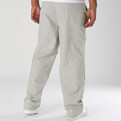 Sixth June - Pantalón Grande A Rayas 662 Beige Azul Marinho