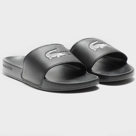 Lacoste - Sandalias Serve Slide 0.0 Logo para mujer Negro