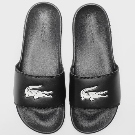 Lacoste - Sandalias Serve Slide 0.0 Logo para mujer Negro