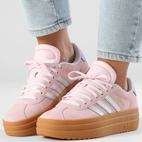 Adidas Performance - Zapatillas de deporte VL Court Bold JQ4556 Clear Pink Silver Metallic Gold Metallic para mujer Adidas Performance - Zapatillas de deporte VL Court Bold JQ4556 Clear Pink Silver Metallic Gold Metallic para mujer