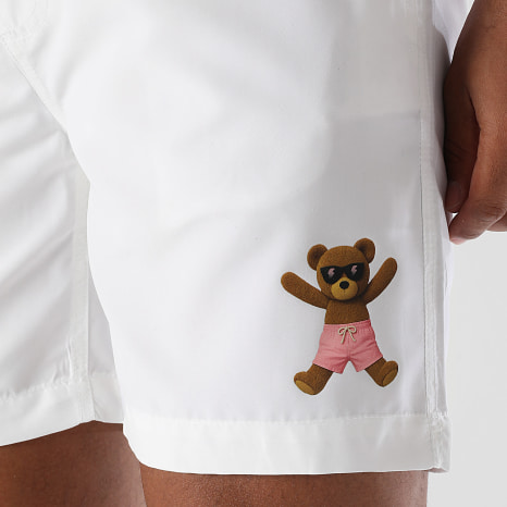 Teddy Yacht Club - Short De Bain King Of Swim Blanc