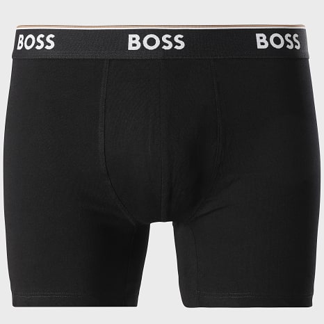BOSS - Lot De 3 Boxers 50531691 Noir Gris Anthracite Bleu Clair