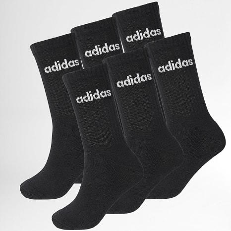 Adidas Sportswear - Lot De 6 Paires De Chaussettes Lin Crew JL6094 Noir