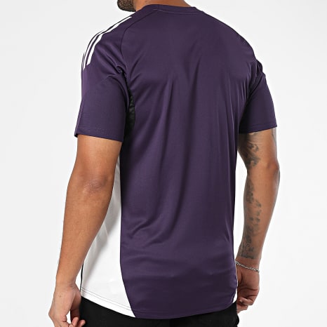 Adidas Sportswear - Maillot De Foot A Bandes Slim Manchester United Jersey JP3112 Violet Blanc